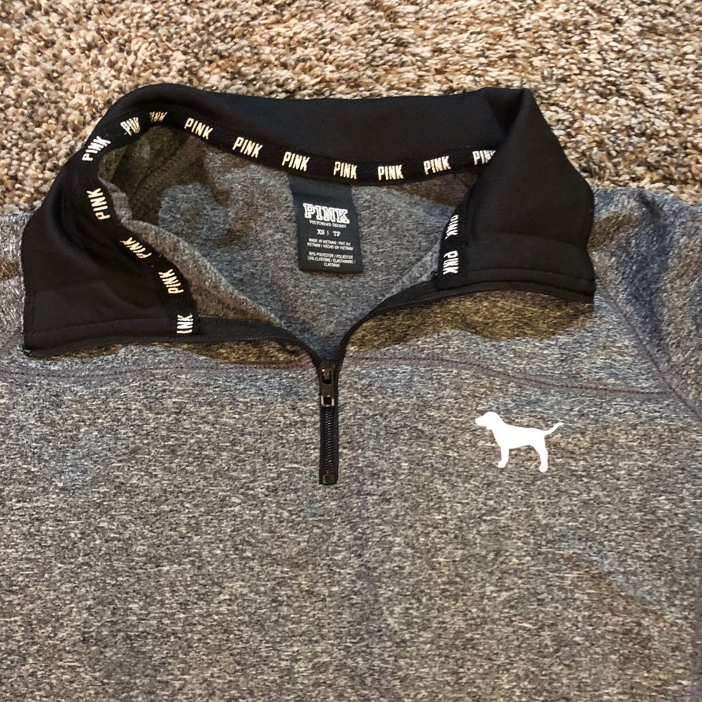 Victoria Secret PINK Grey Quarter Zip